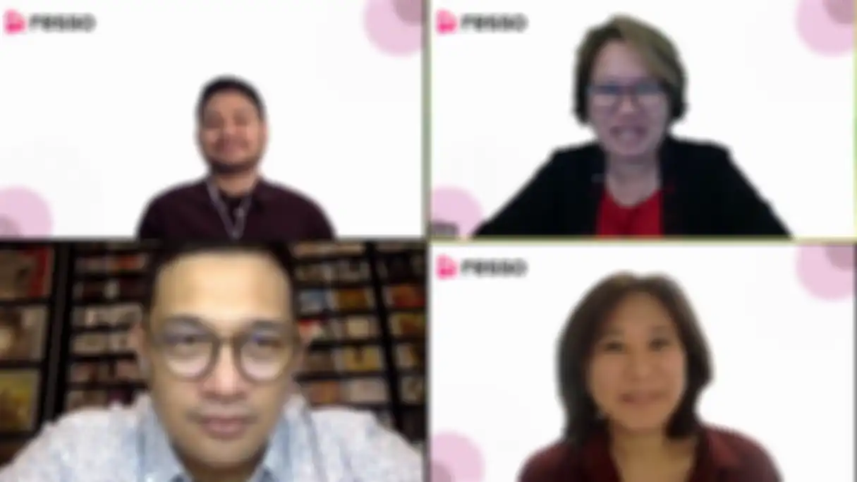 Acara virtual Ressoversary yang dihadiri oleh Tricia Dizon, Country Manager Resso Indonesia dan Christo Putra, Head of Music and Content Resso Indonesia, Selasa (16/2)