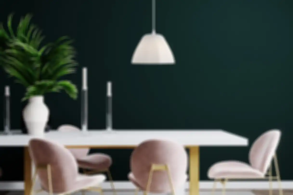 Aplikasi lampu cetak 3D untuk ruang makan. Desain sesuai selera dan kebutuhan.