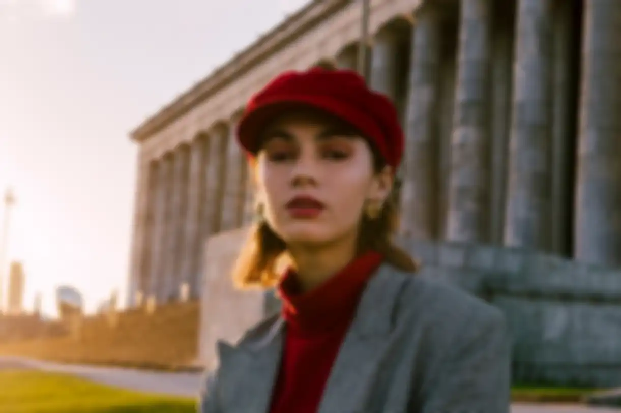 Ilustrasi memakai topi newsboy cap
