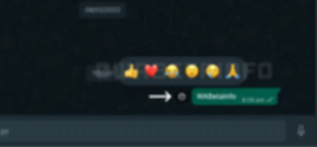 Fitur Message Reaction di platform WhatsApp Desktop