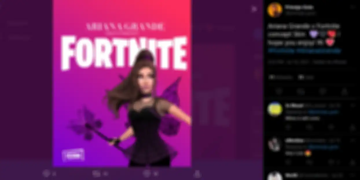 Konsep desain skin Fortnite Ariana Grande