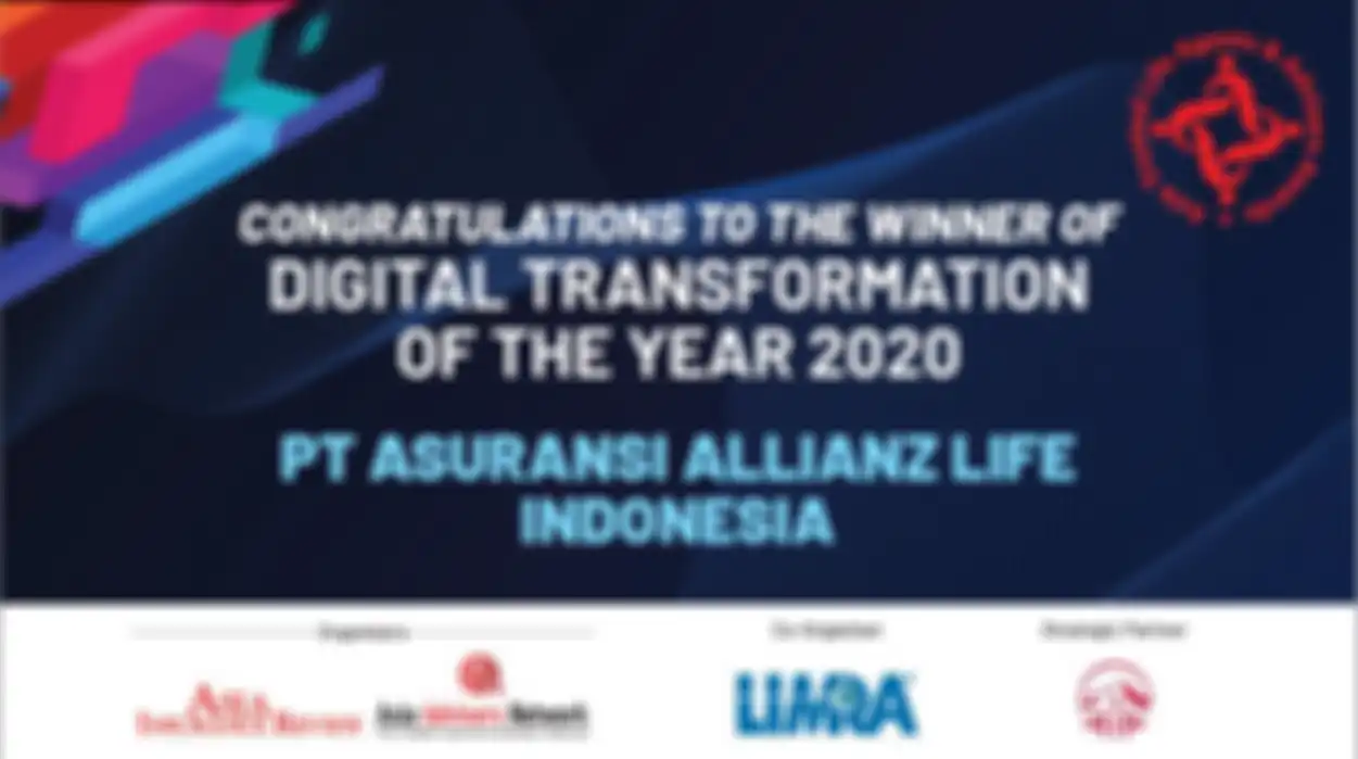 Allianz Life Indonesia menjadi pemenang kategori ‘Digital Transformation of the Year’ di The 5th Asia Trusted Life Agents & Advisers Awards 2020