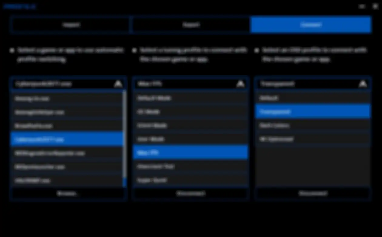 Tampilan GPU Tweak III pada tab Profile Connect