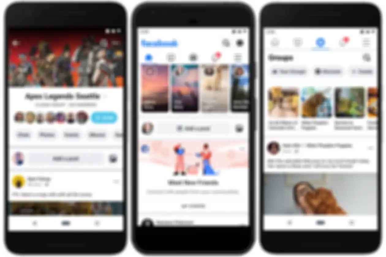 Tampilan baru Facebook versi mobile app