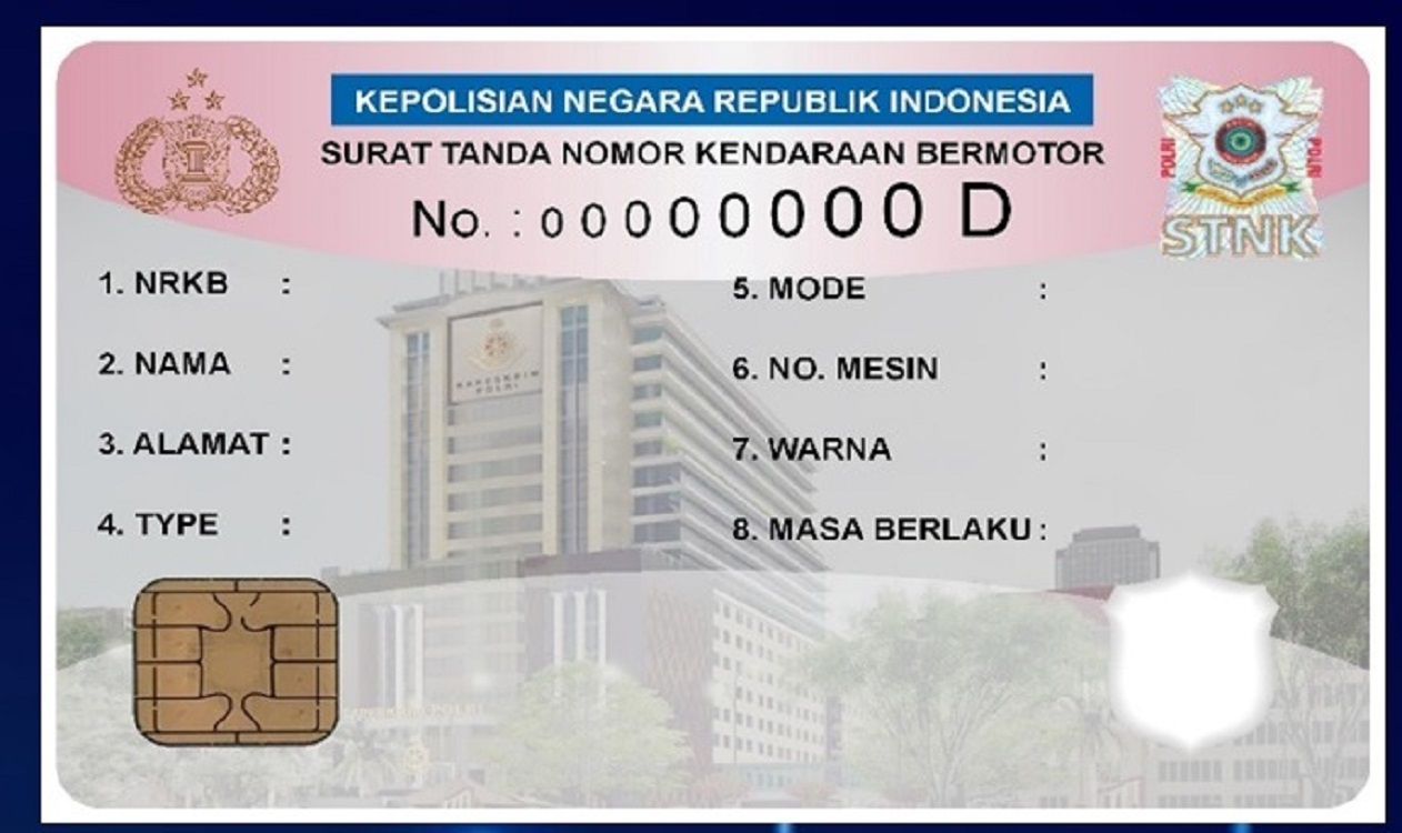 Bentuk e-STNK yang akan diterapkan nanti