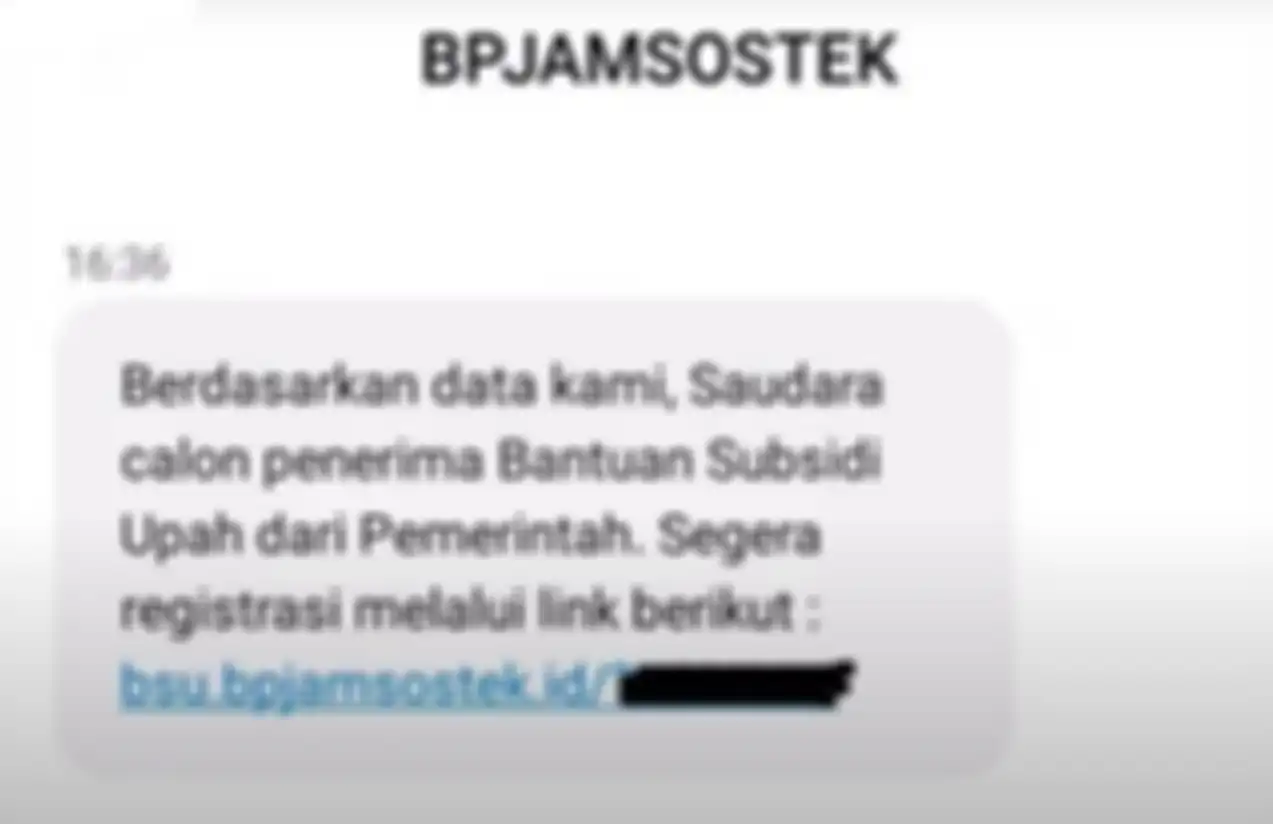 Ilustrasi SMS BSU Bantuan Subsidi Upah