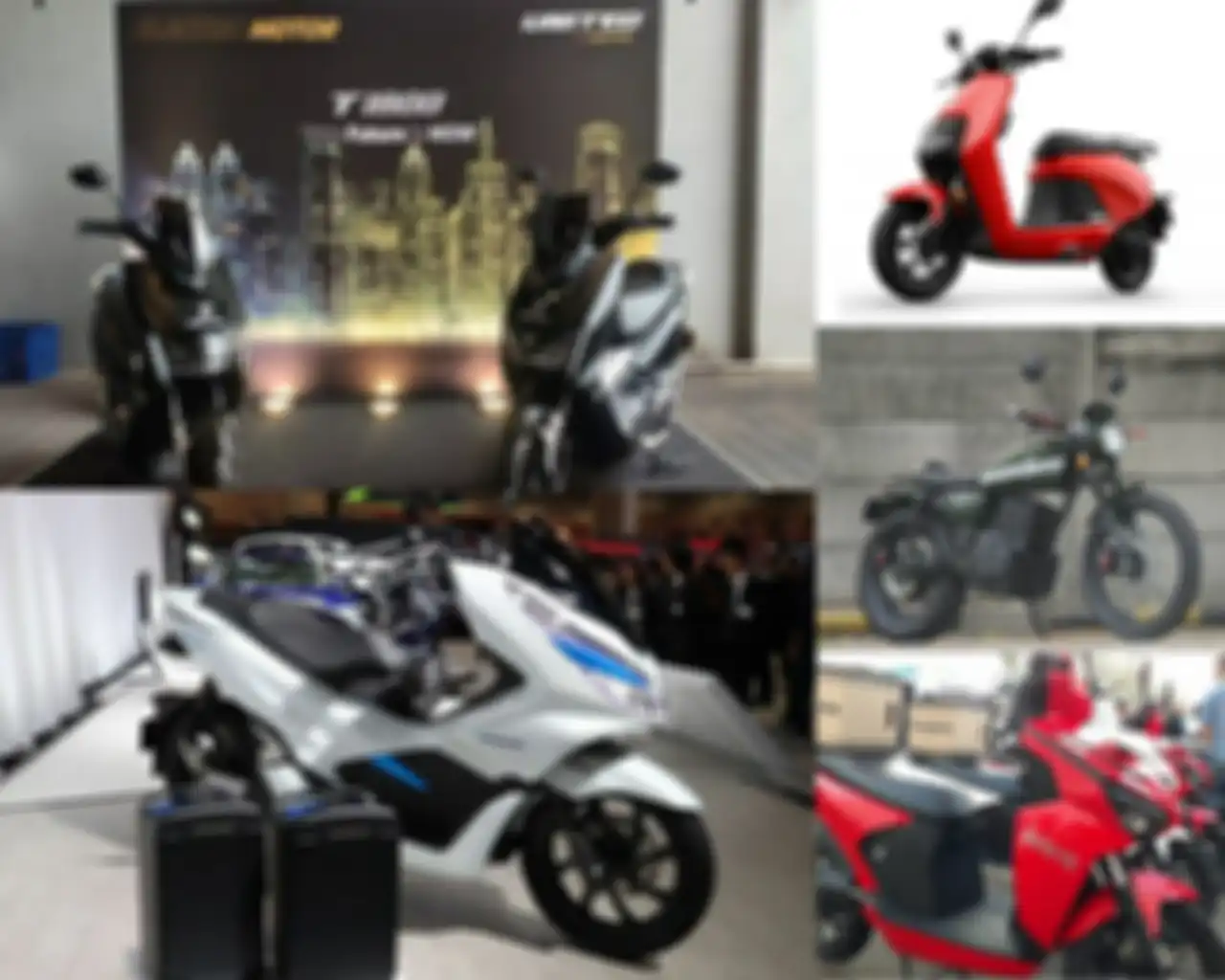 Kolase motor listrik di Indonesia.