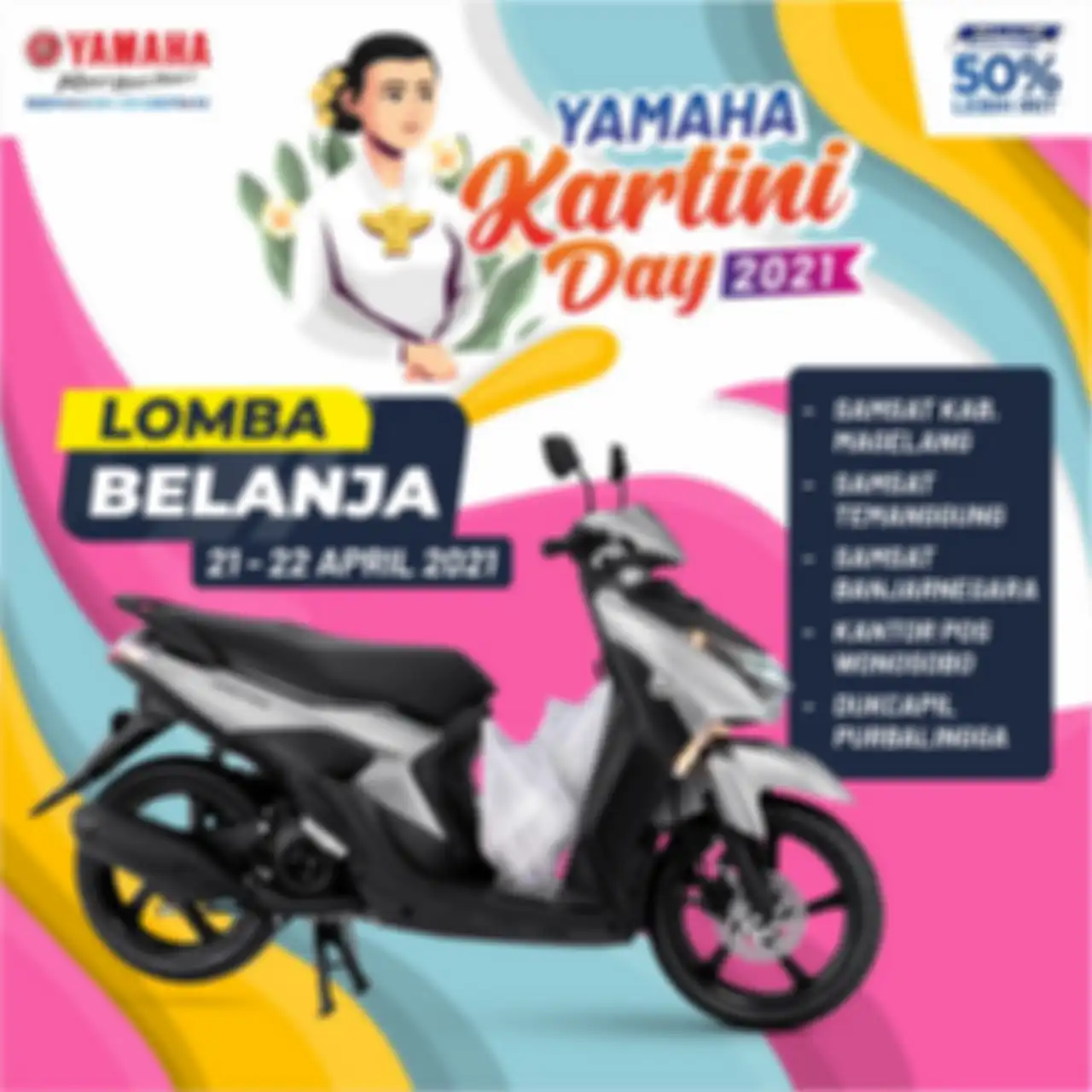 Lomba belanja di Yamaha Kartini Day 2021.