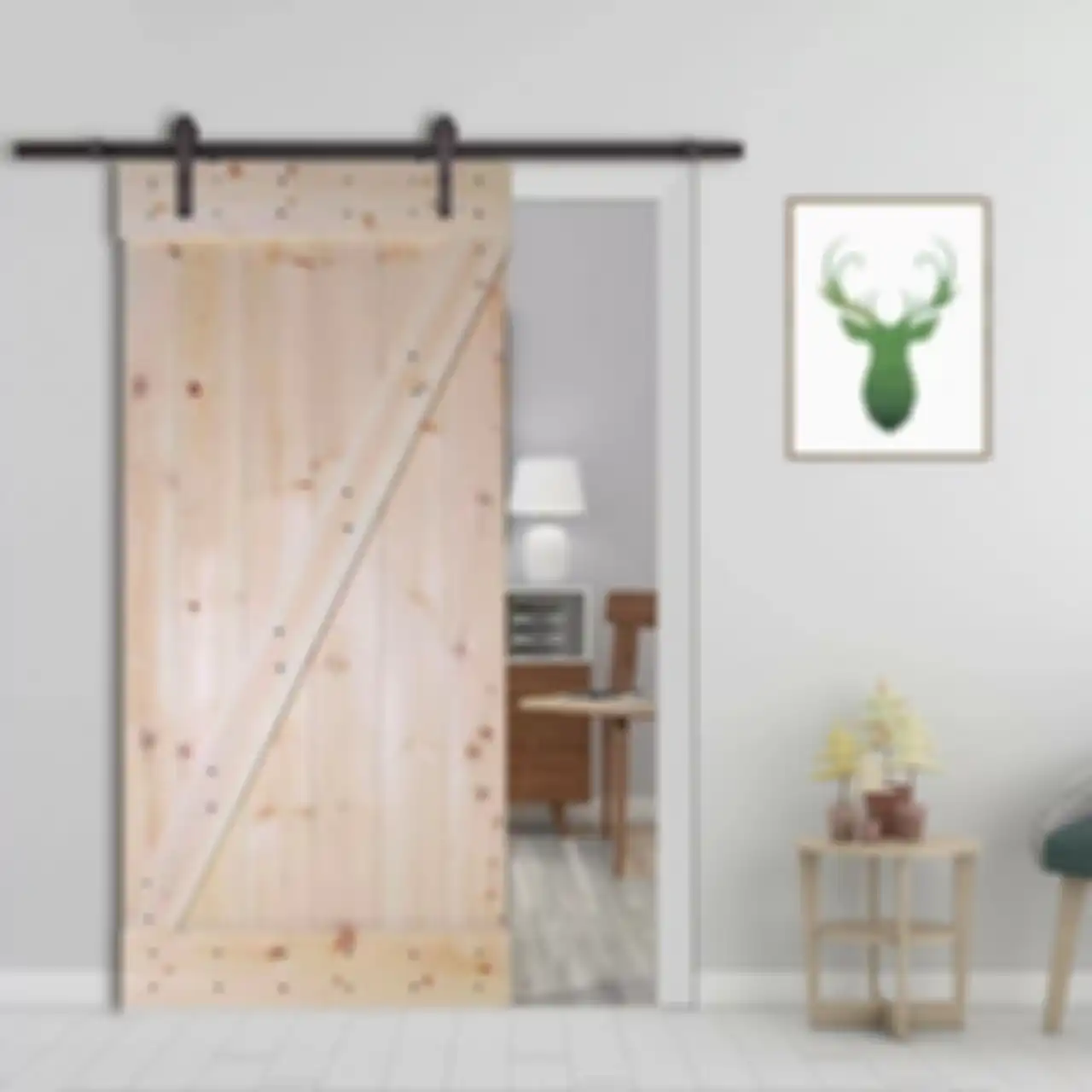 Ilustrasi pintu gudang atau barn door