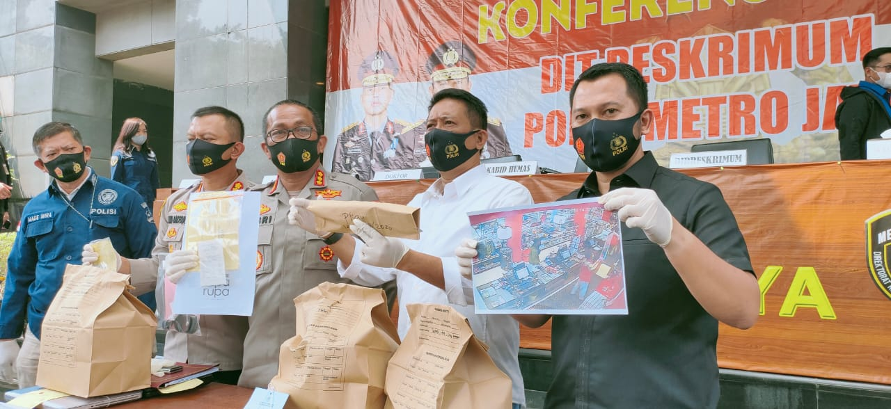 Konferensi pers kasus meninggalnya editor Metro TV, Yodi Prabowo, di Polda Metro Jaya, Sabtu (25/7/2020).
