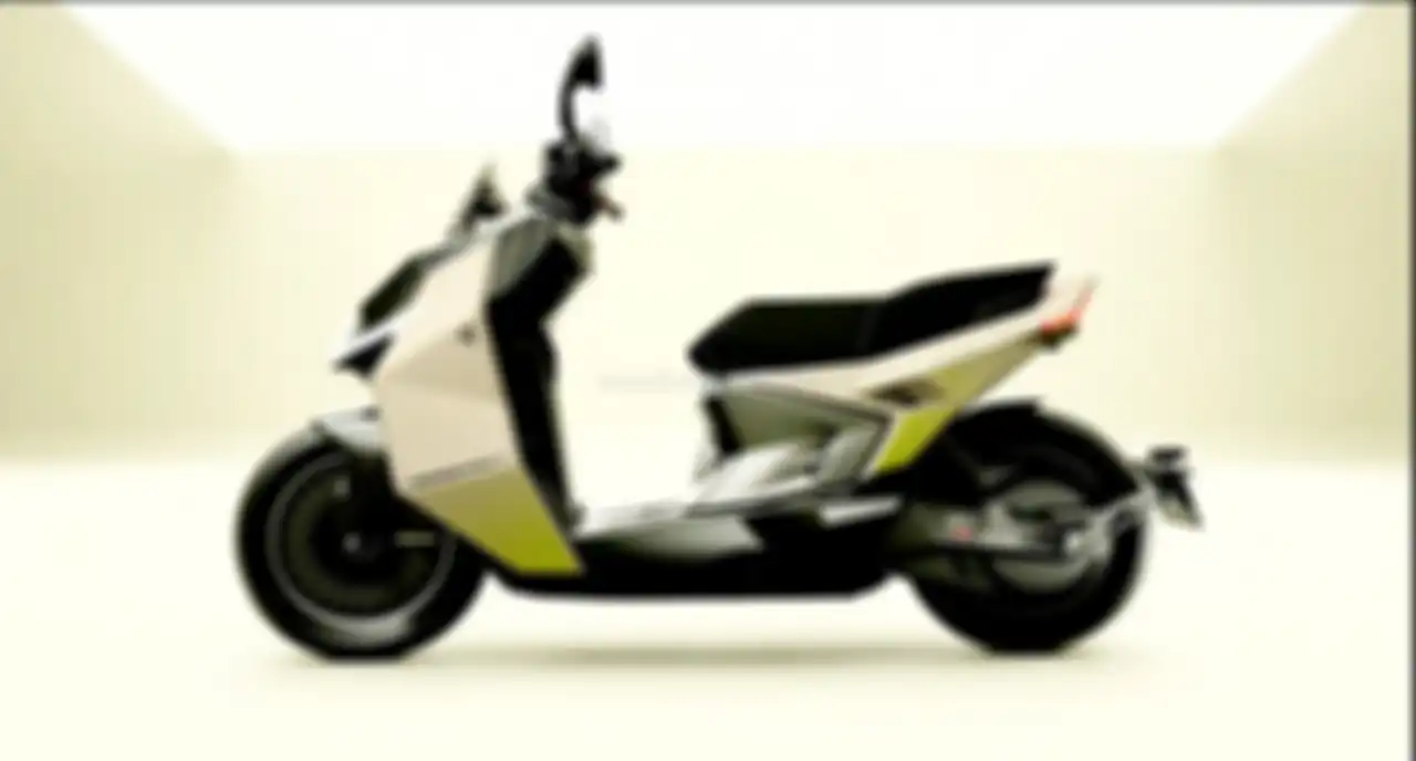 Sisi kiri motor listrik baru Ultraviolette Tesseract.