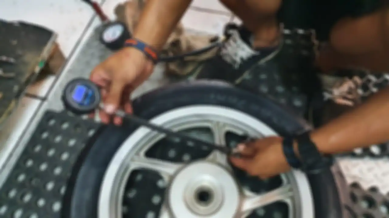 Berapa sih tekanan angin yang pas buat ban motor matic ?