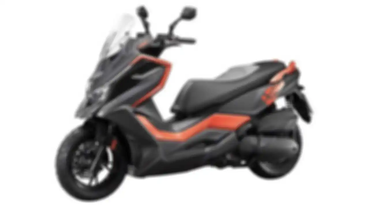 Bentuk motor baru Kymco DT X360 futuristik banget.