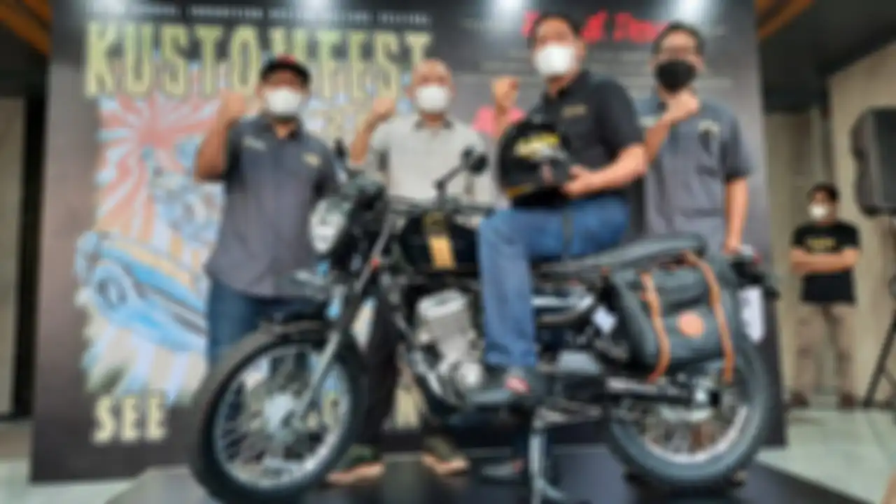 Pegadaian rilis modifikasi motor kustom 'The Gade ST150' pada Kustomfest 2021.