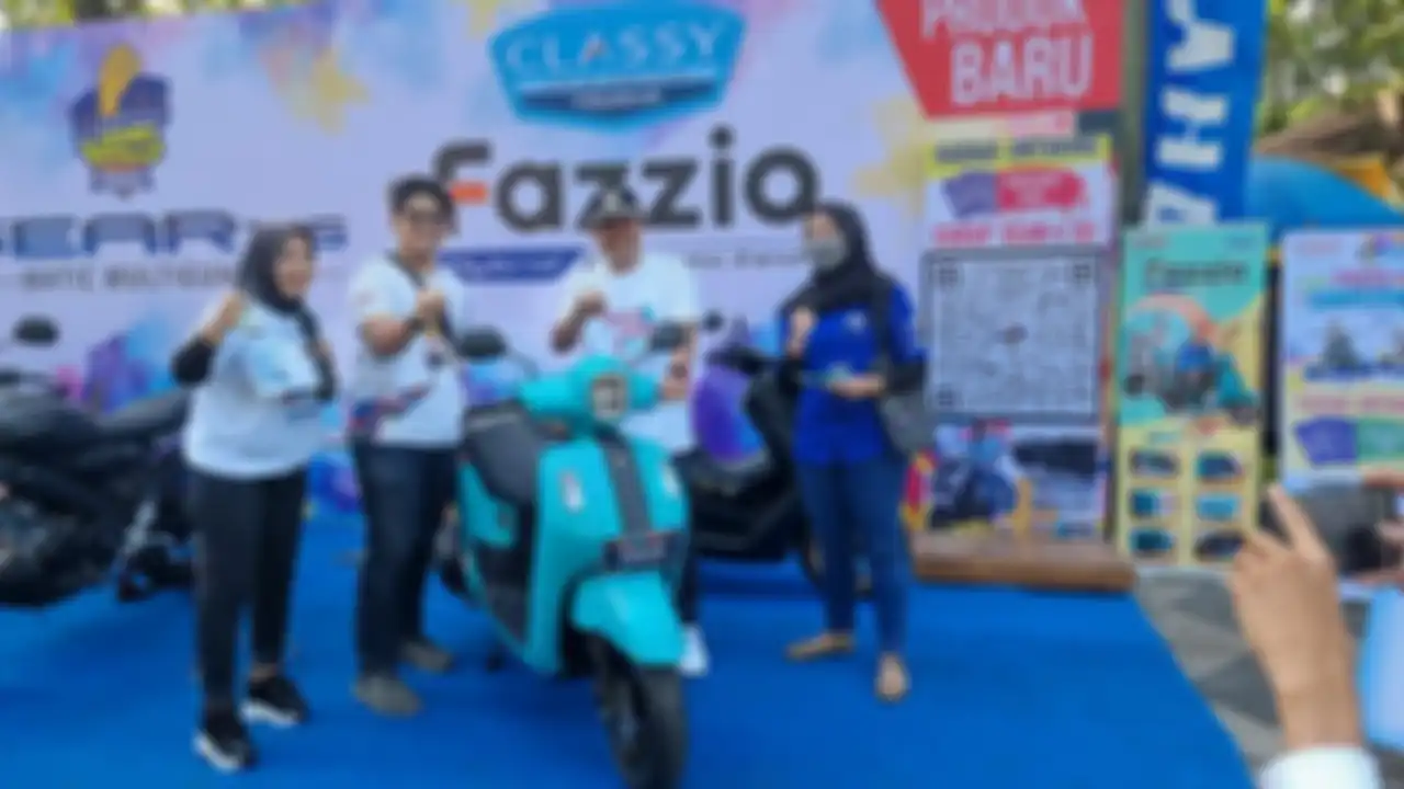 Booth Yamaha pada Color Run 2022 di Ngawi