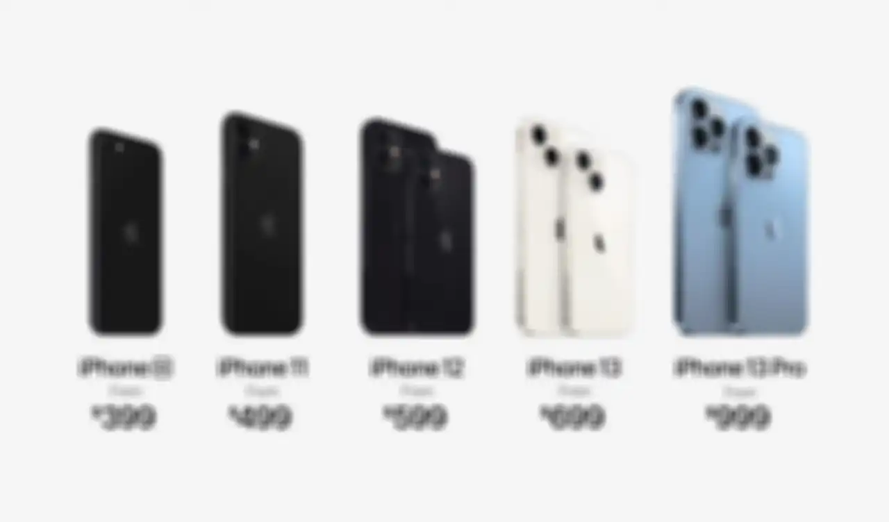 Daftar harga iPhone yang dijual di Apple Online Store.