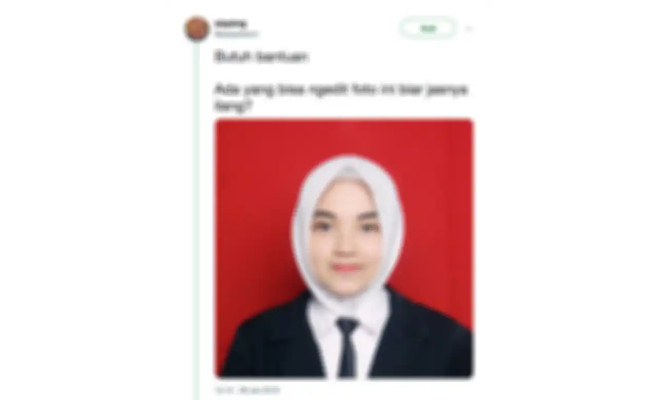Akun @Salzabillarm yang minta tolong edit foto