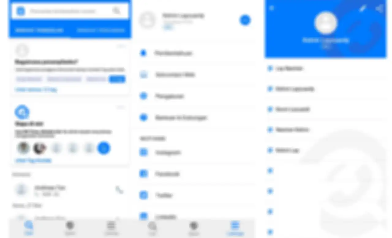 tampilan aplikasi Getcontact