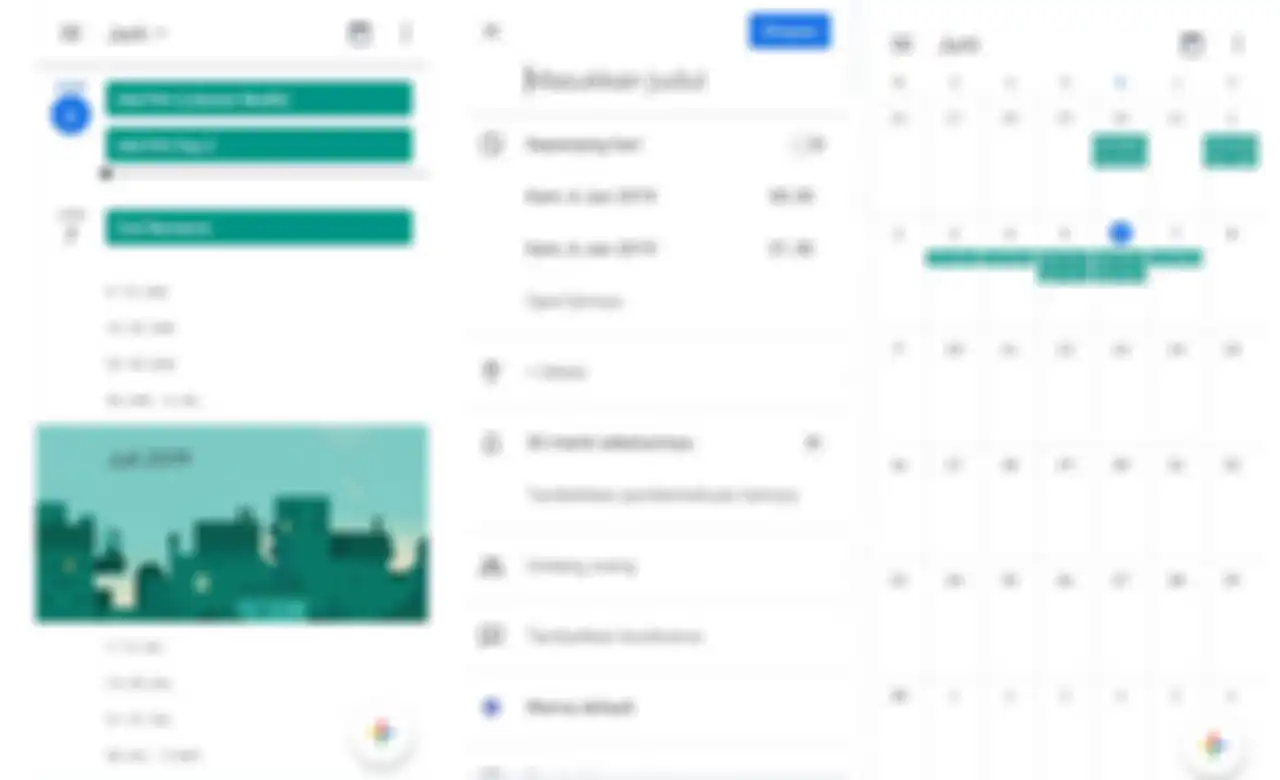 Tampilan Aplikasi Google Kalender