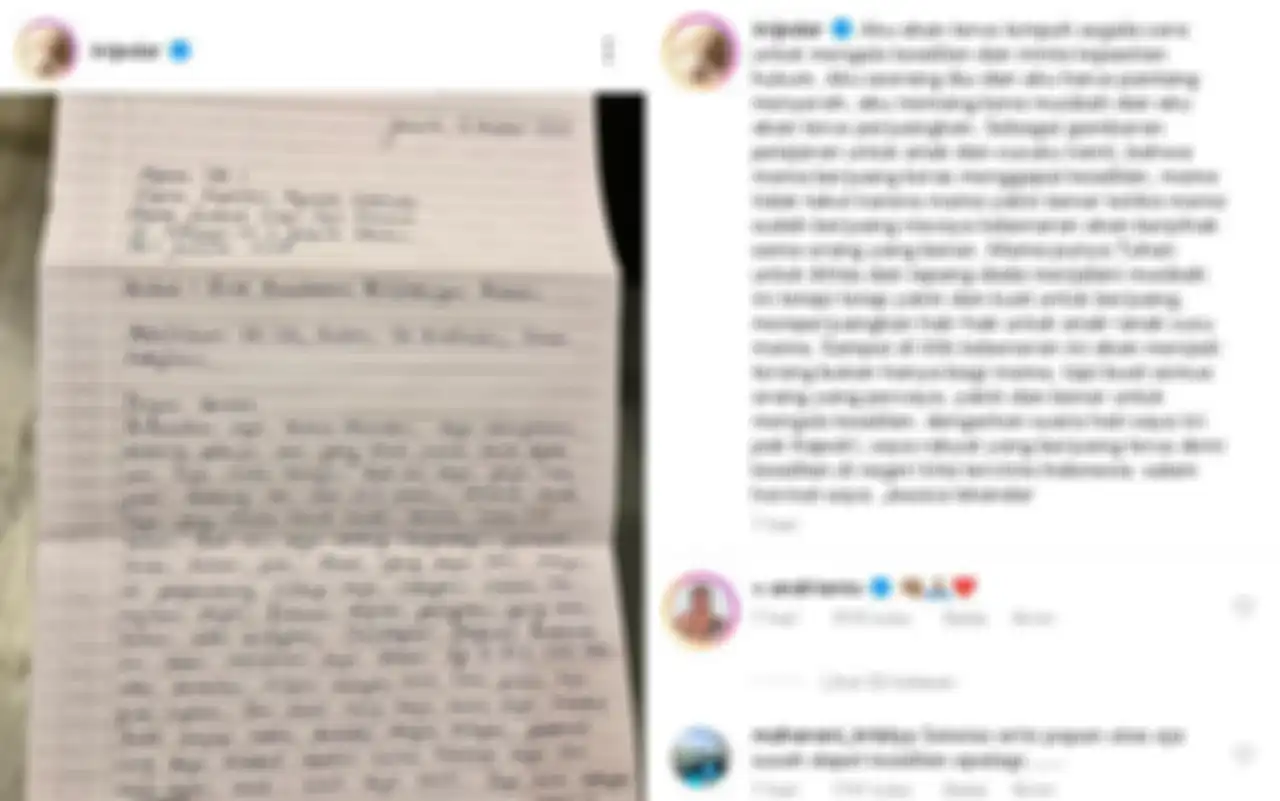 Surat Jessica Iskandar kepada Kapolri