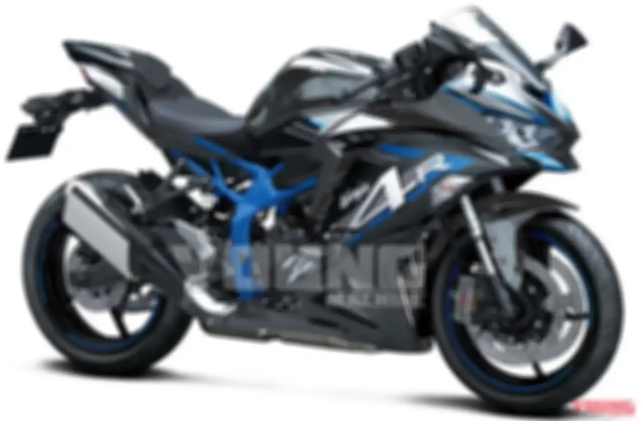 Render Kawasaki Ninja ZX-4R dengan desain mirip ZX-25R