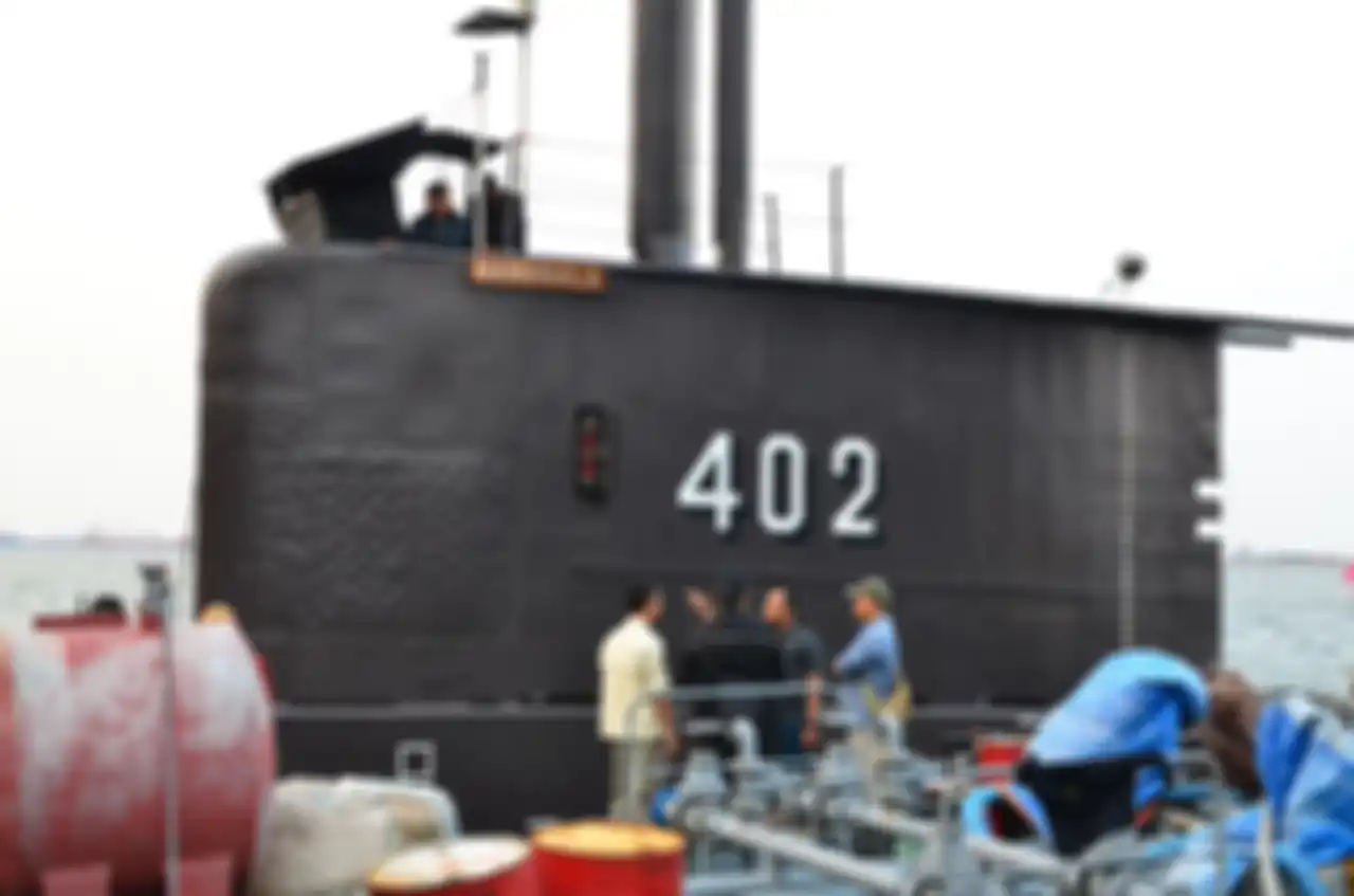 Bagian kapal selam KRI Nanggala-402.