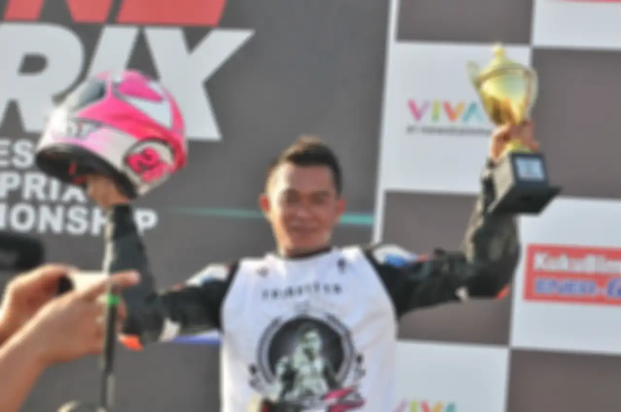 Fitriansyah Kete berhasil menjadi juara di One Prix di sirkuit Gelora Bung Tomo, Surabaya.