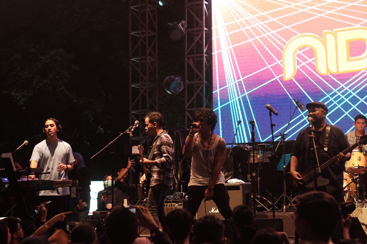 Penampilan Nidji di JGTC 2019, Minggu (24/11/2019).