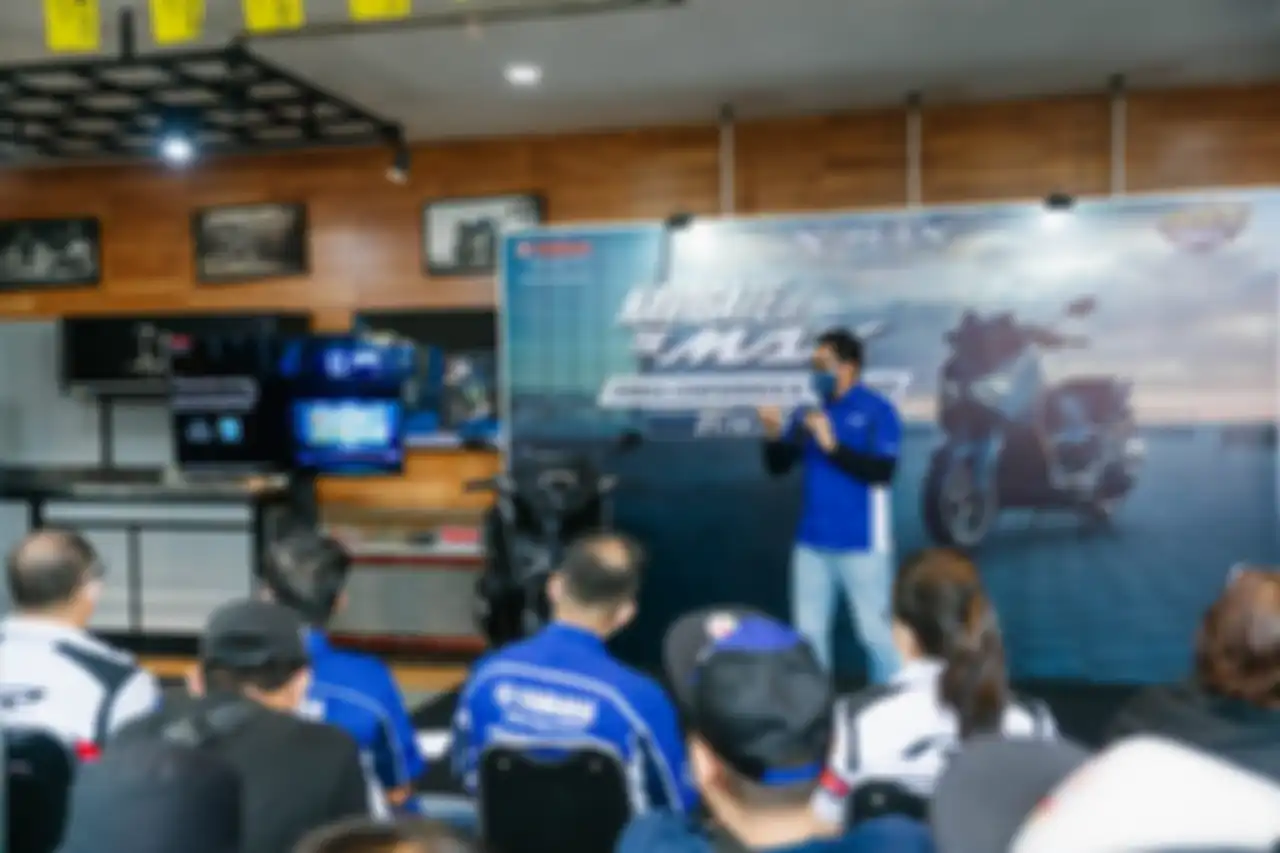 Press Conference sebelum sesi test ride Yamaha XMAX Connected di Yamaha DDS Bali.