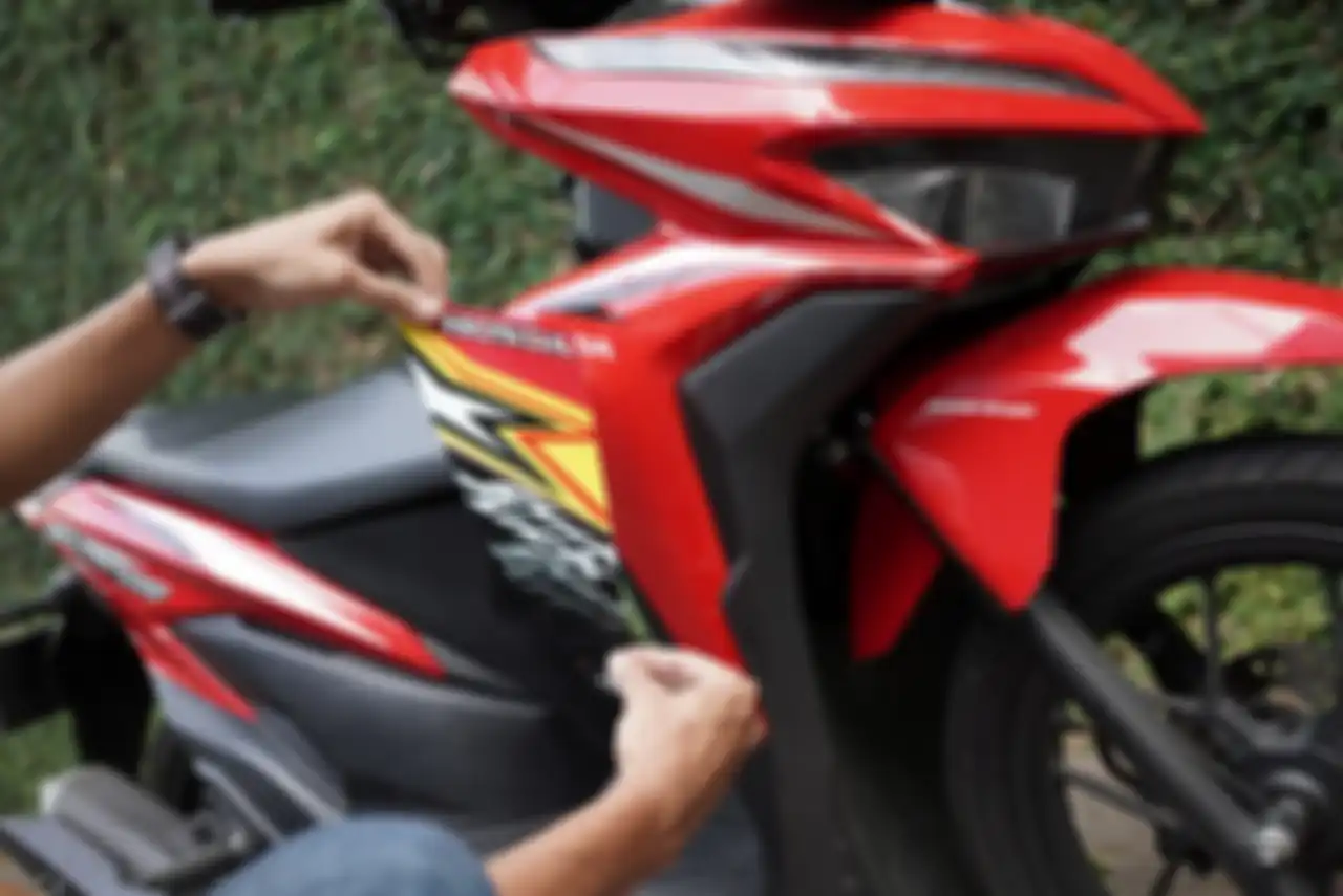 Ilustrasi stiker motor