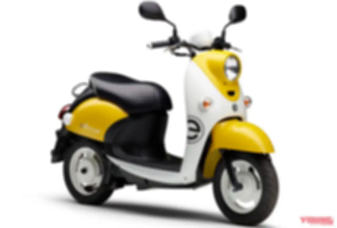 Motor listrik Yamaha E-Vino 2021 dengan kelir kuning-putih