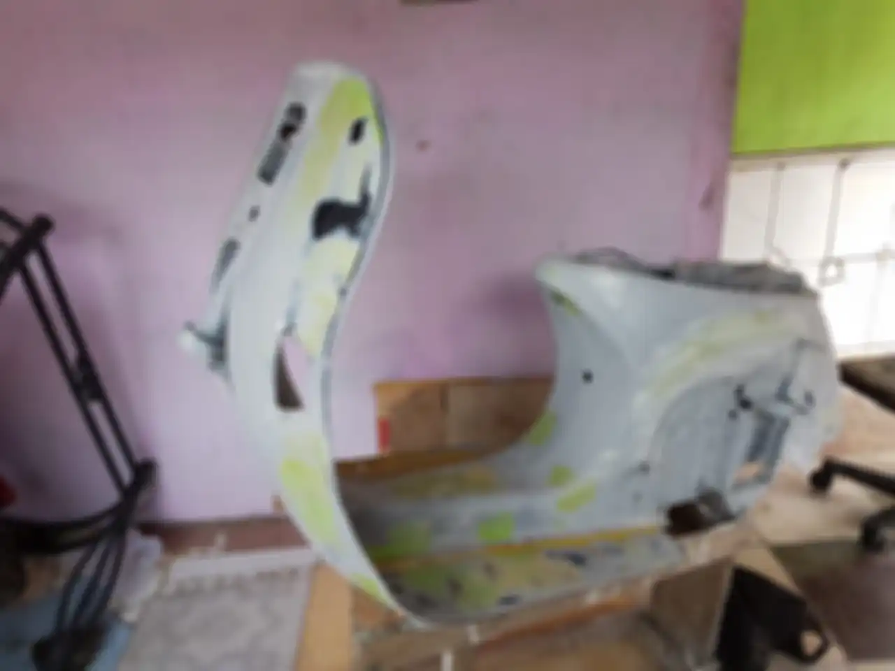 Restorasi Bodi Vespa PX 150 tahun 1994