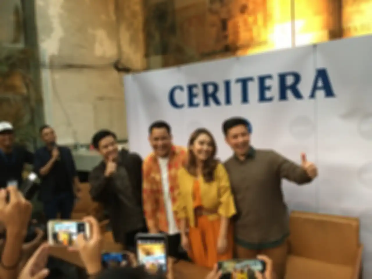 Personil HIVI! dalam Pesta Rilis album Ceritera, di Mbloc Space, Jakarta (15/11/2019).