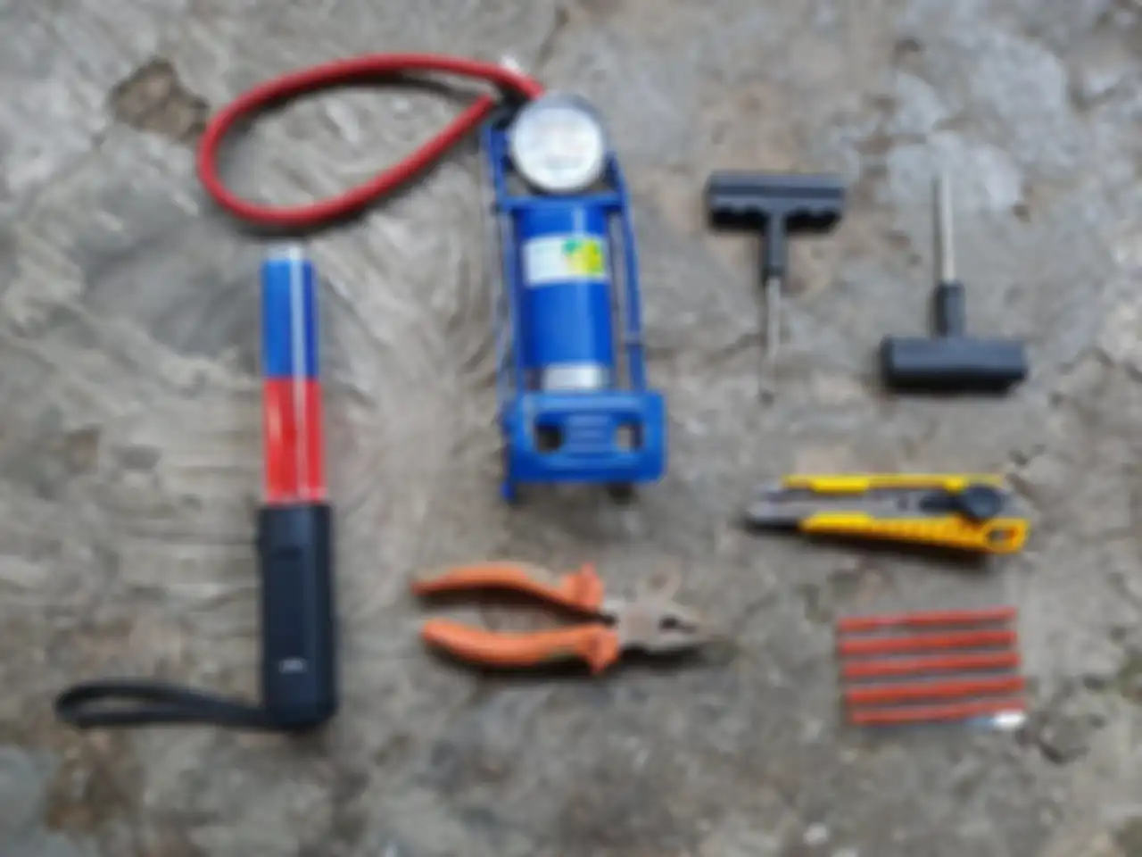 Tools atau peralatan bengkel yang dipakai Uum untuk membantu korban ranjau paku.