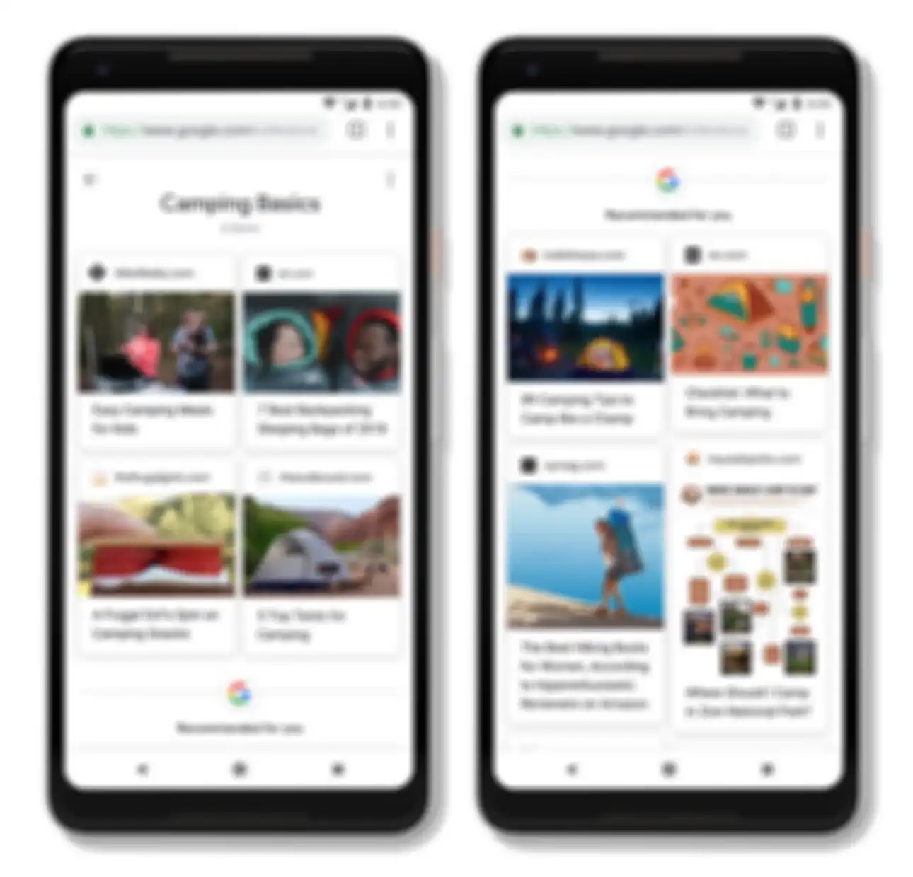 Contoh fitur koleksi dalam pencarian Google.