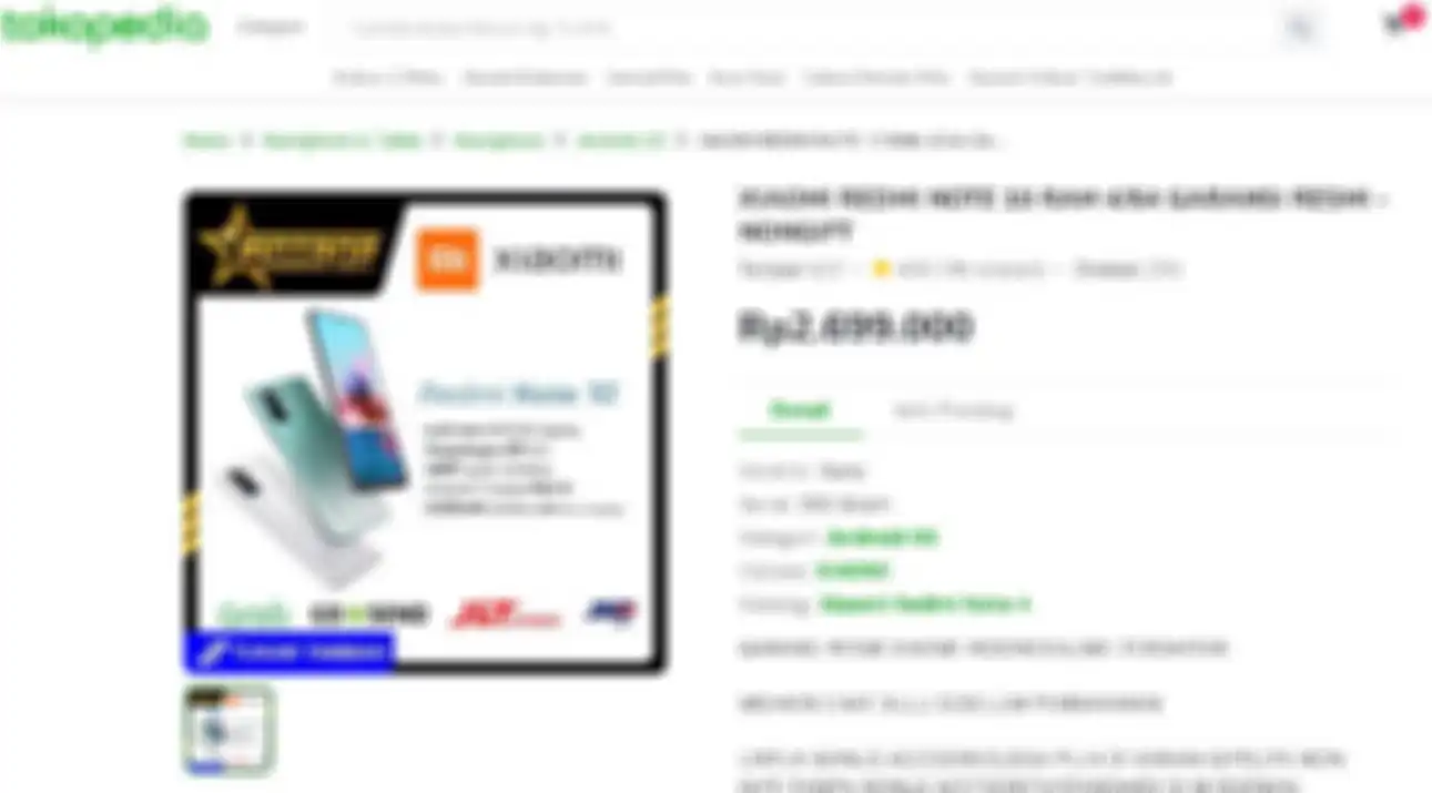 Update harga Xiaomi Redmi Note 10 di Tokopedia.