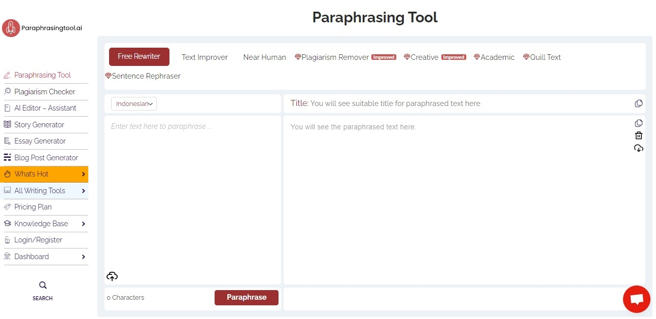 Situs Paraphrasing Tool