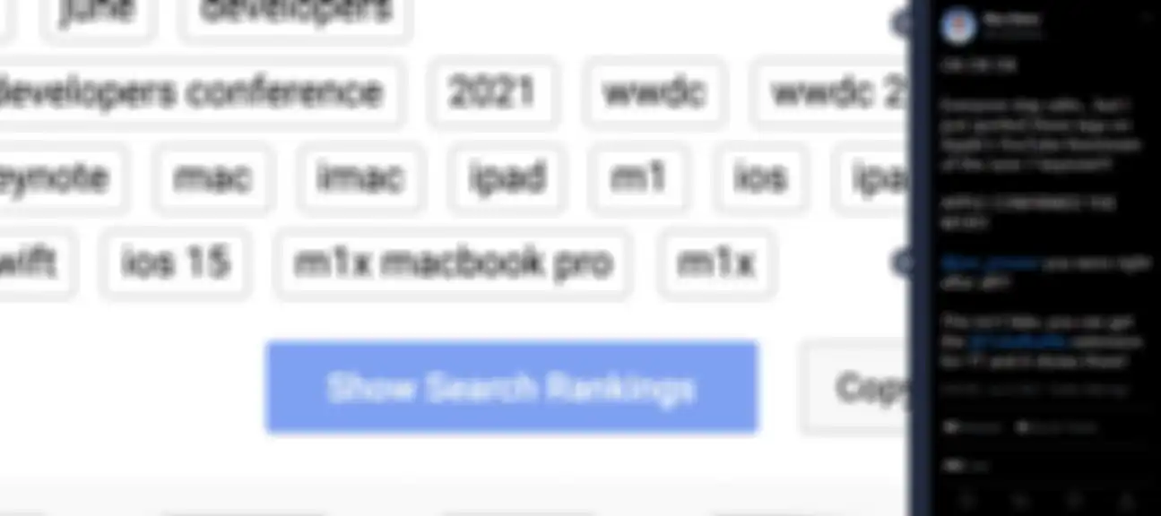 Postingan di akun Twitter Max Balzer terkait kemunculan tag M1X MacBook Pro di WWDC 2021