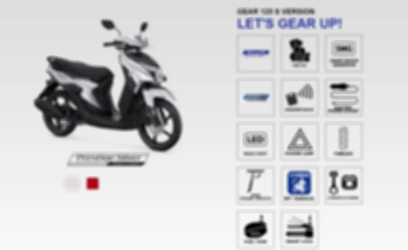 Fitur di Yamaha GEAR 125 S Version.