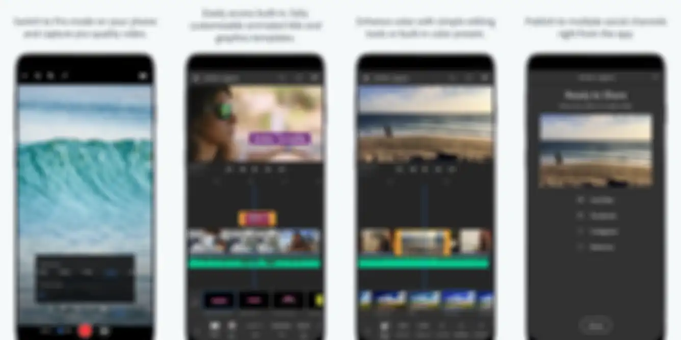 Beberapa fitur yang ada di Adobe Premiere Rush versi Android