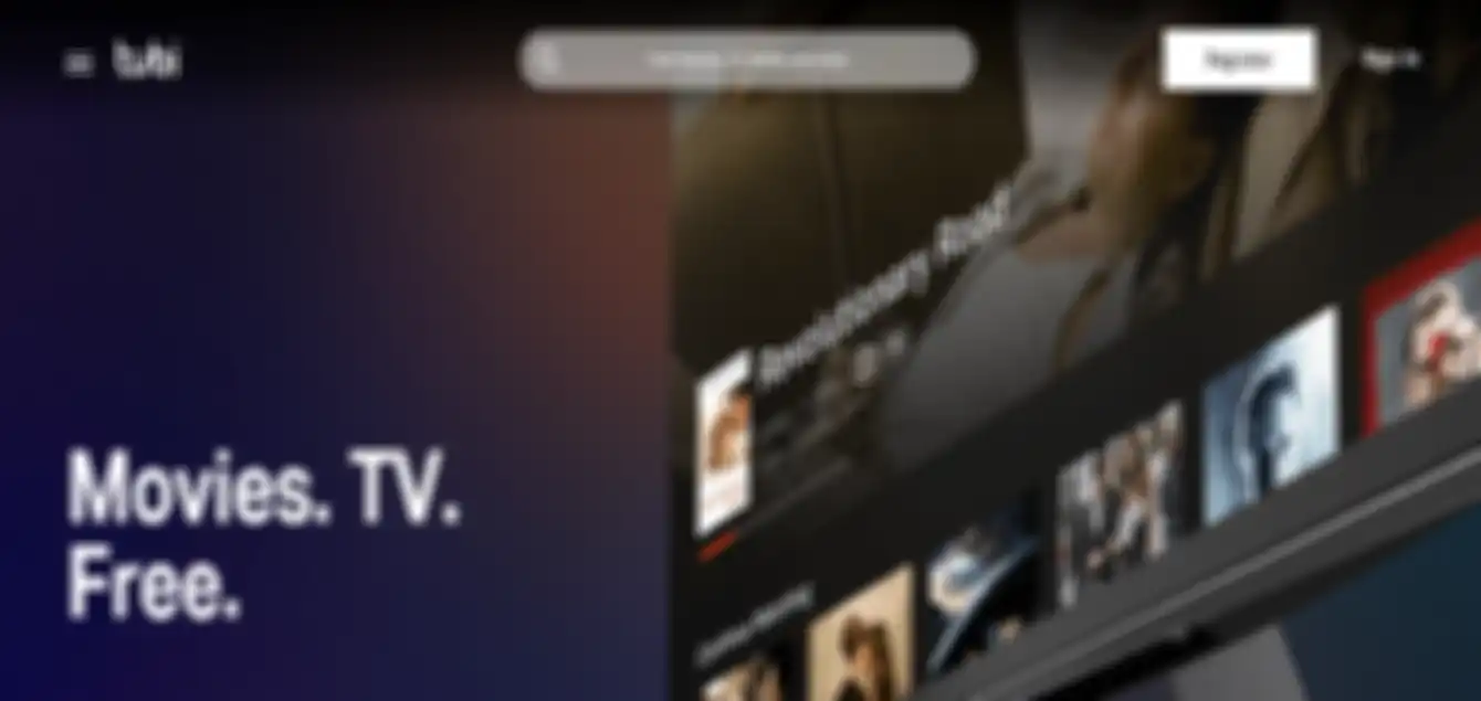 tampilan website Tubi Tv di desktop