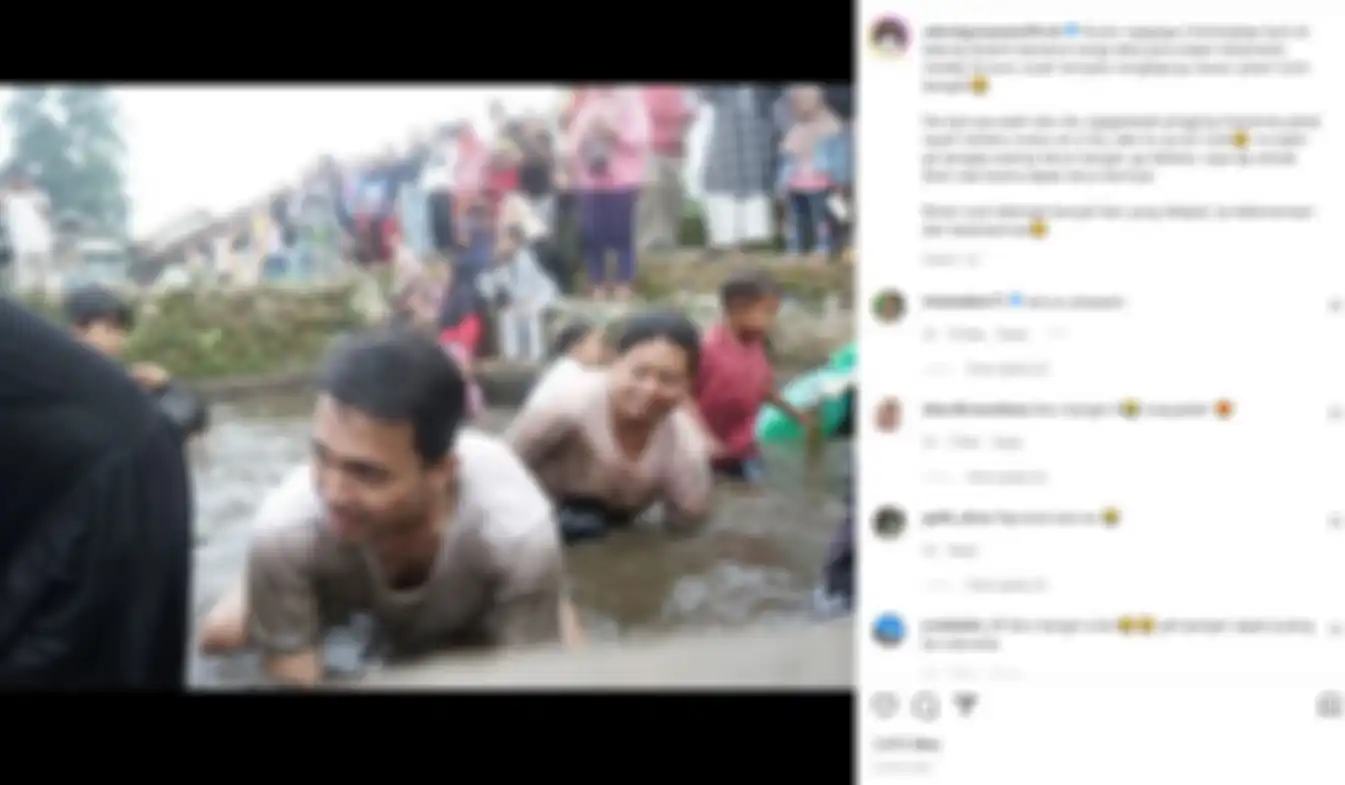 Sahrul Gunawan nyemplung ke empang