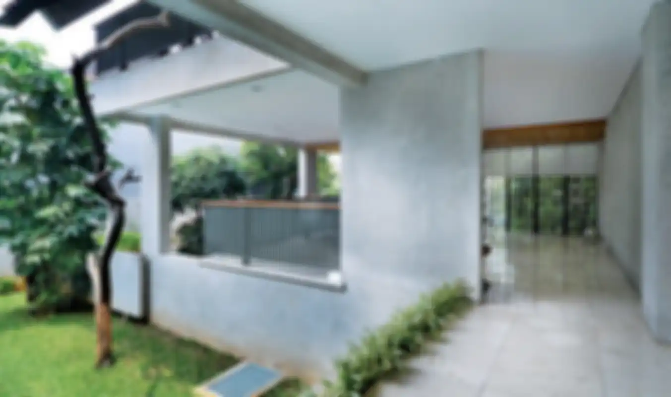 Ilustrasi-Rumah tropis unfinished merespon alam.