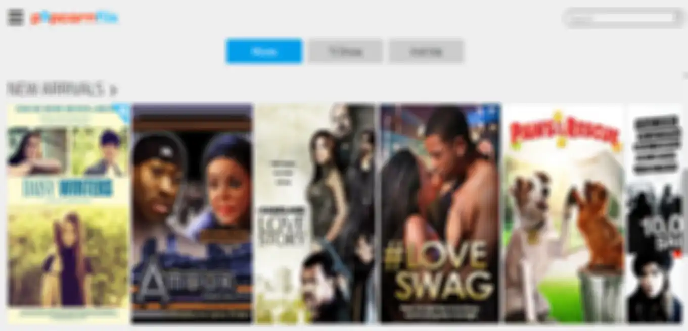 Tampilan website Popcornflix
