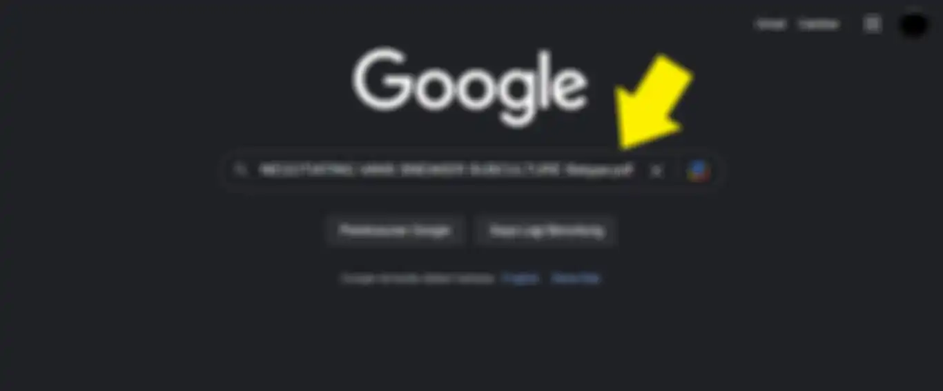Kata kunci berupa judul skripsi atau jurnal pada kolom pencarian Google