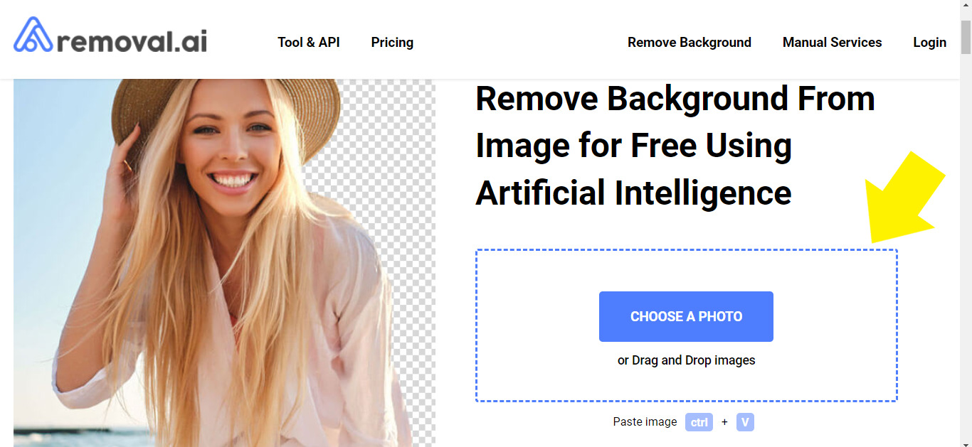 Tombol Chose a photo