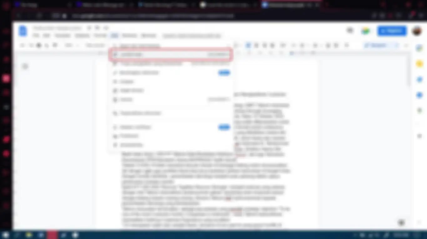 Cara melihat jumlah kata Google Docs