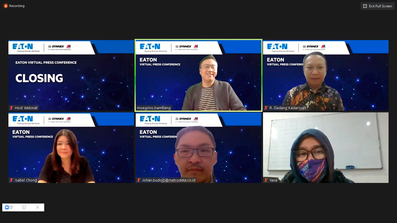 Suasana Eaton virtual press conference, Kamis (5/11).