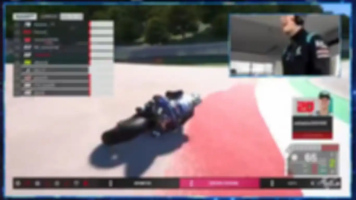 Ilustrasi. Penampilan Fabio Quartararo di MotoGP Virtual Race alami 3 kali crash dan finis posisi 4 sampai diwanti-wanti tim Petronas Yamaha SRT 