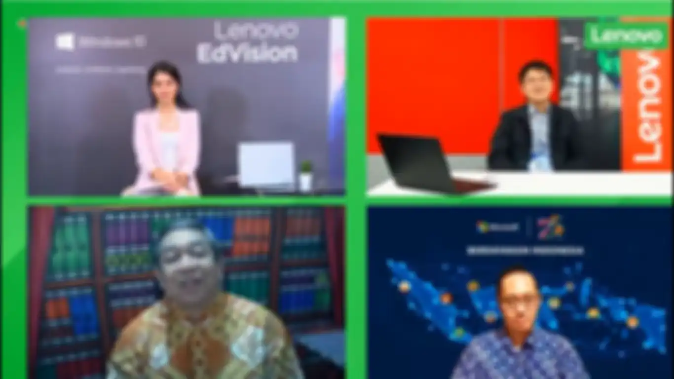 Suasana acara peluncuran dan talkshow Lenovo EdVision: Realizing the Futrue of Education. 